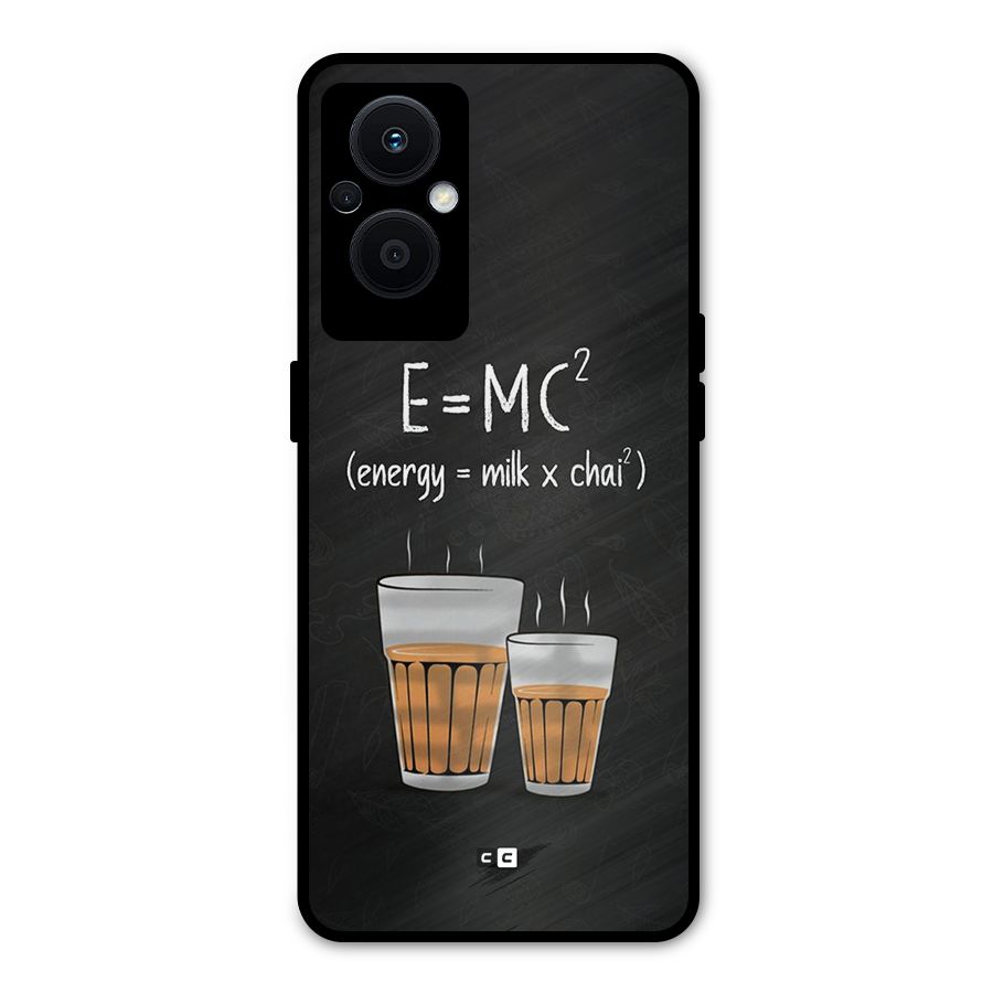 Tea Formula Metal Back Case for Oppo F21 Pro 5G