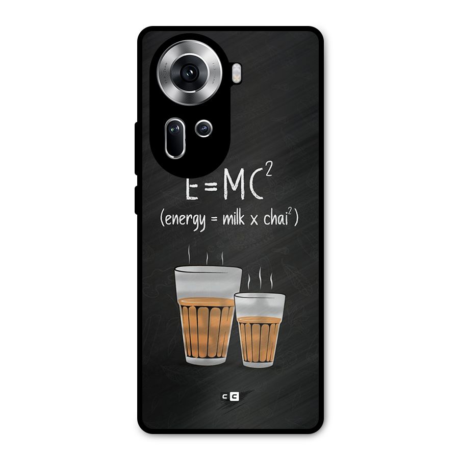 Tea Formula Metal Back Case for Oppo Reno11 5G