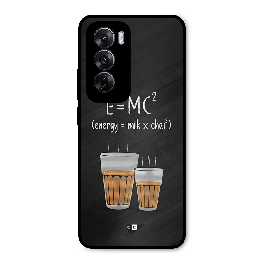 Tea Formula Metal Back Case for Oppo Reno12