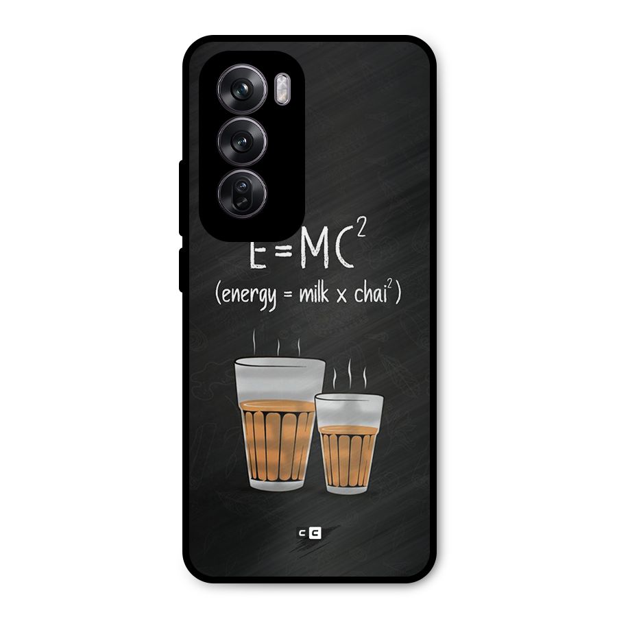 Tea Formula Metal Back Case for Oppo Reno12 Pro