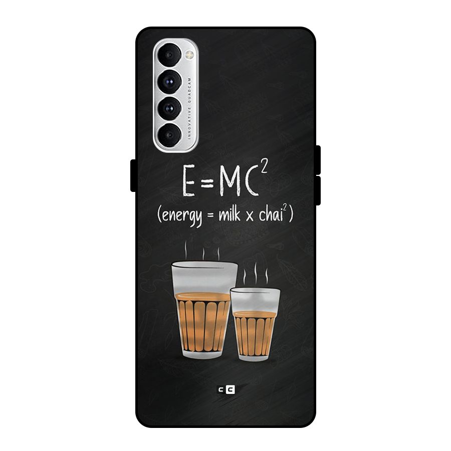 Tea Formula Metal Back Case for Oppo Reno4 Pro