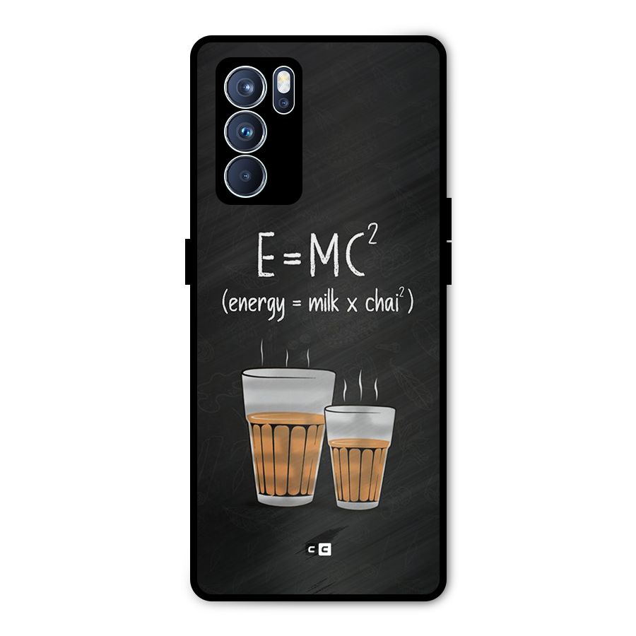 Tea Formula Metal Back Case for Oppo Reno6 Pro 5G