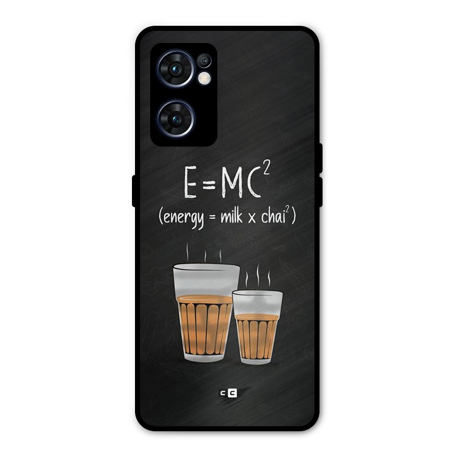 Tea Formula Metal Back Case for Oppo Reno7 5G