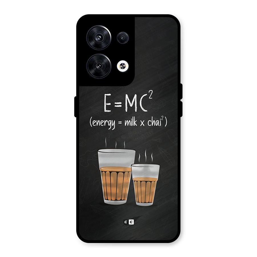 Tea Formula Metal Back Case for Oppo Reno8 5G