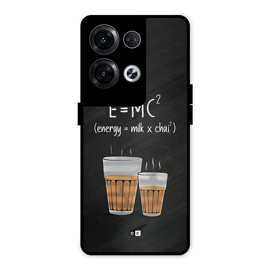 Tea Formula Metal Back Case for Oppo Reno8 Pro 5G