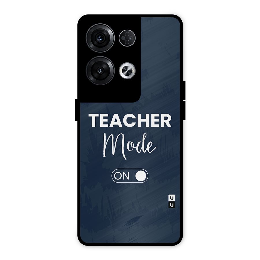 Teacher Mode On Metal Back Case for Oppo Reno8 Pro 5G