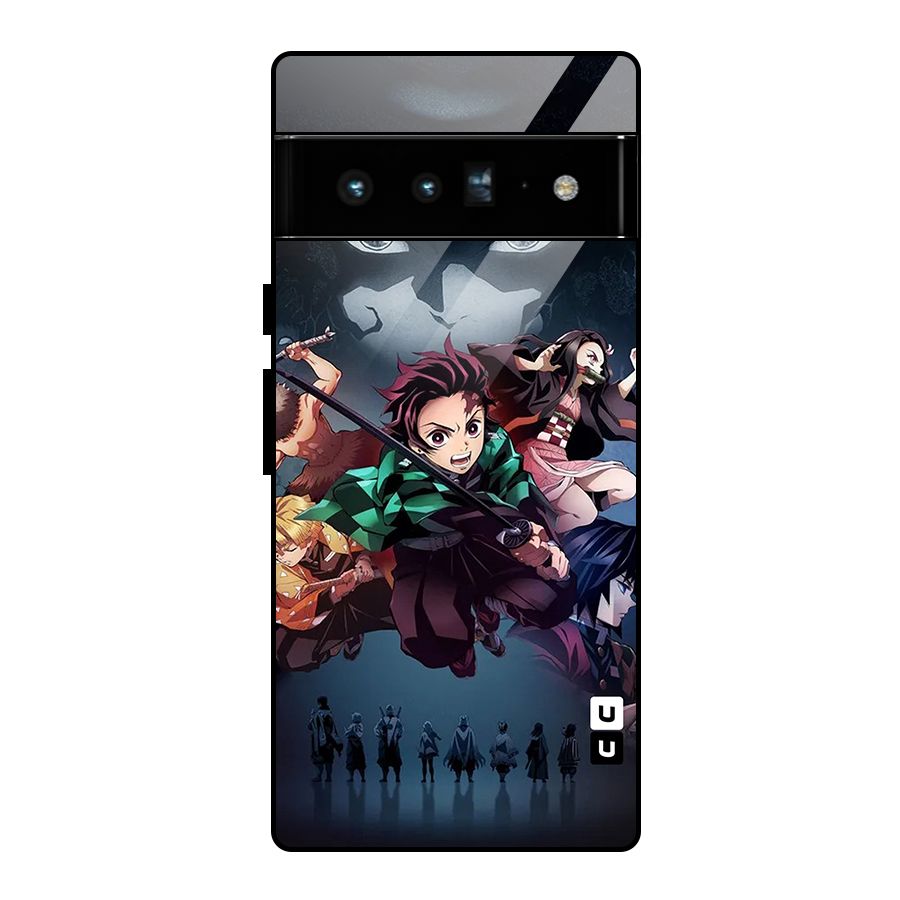 Team Demon Slayer Glass Back Case for Google Pixel 6 Pro