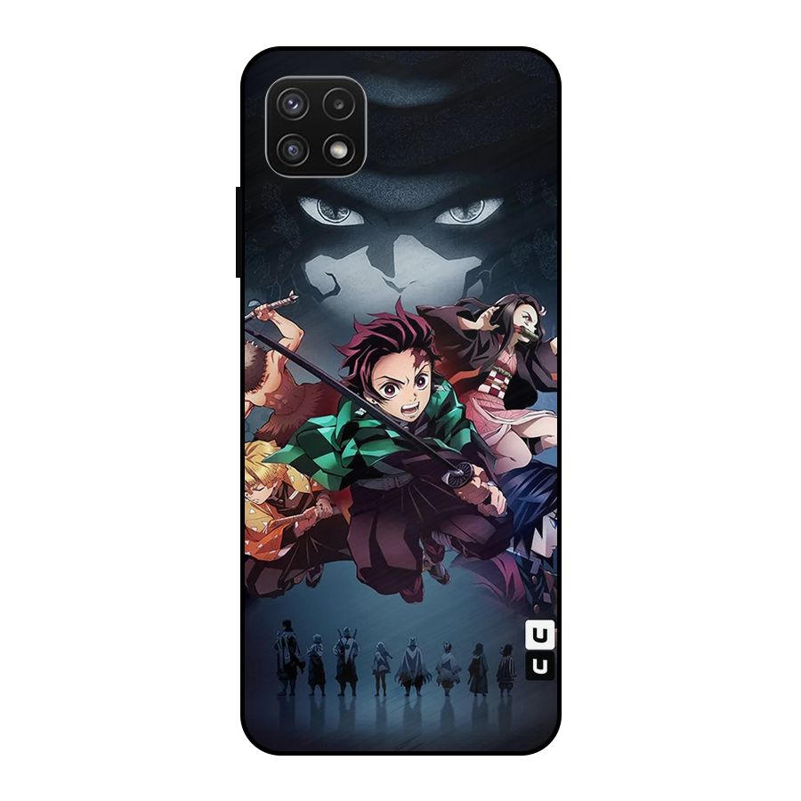 Team Demon Slayer Metal Back Case for Galaxy A22 5G