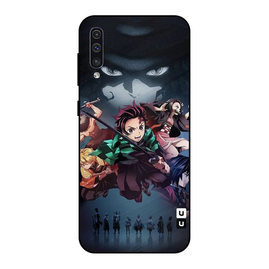 Team Demon Slayer Metal Back Case for Galaxy A30s
