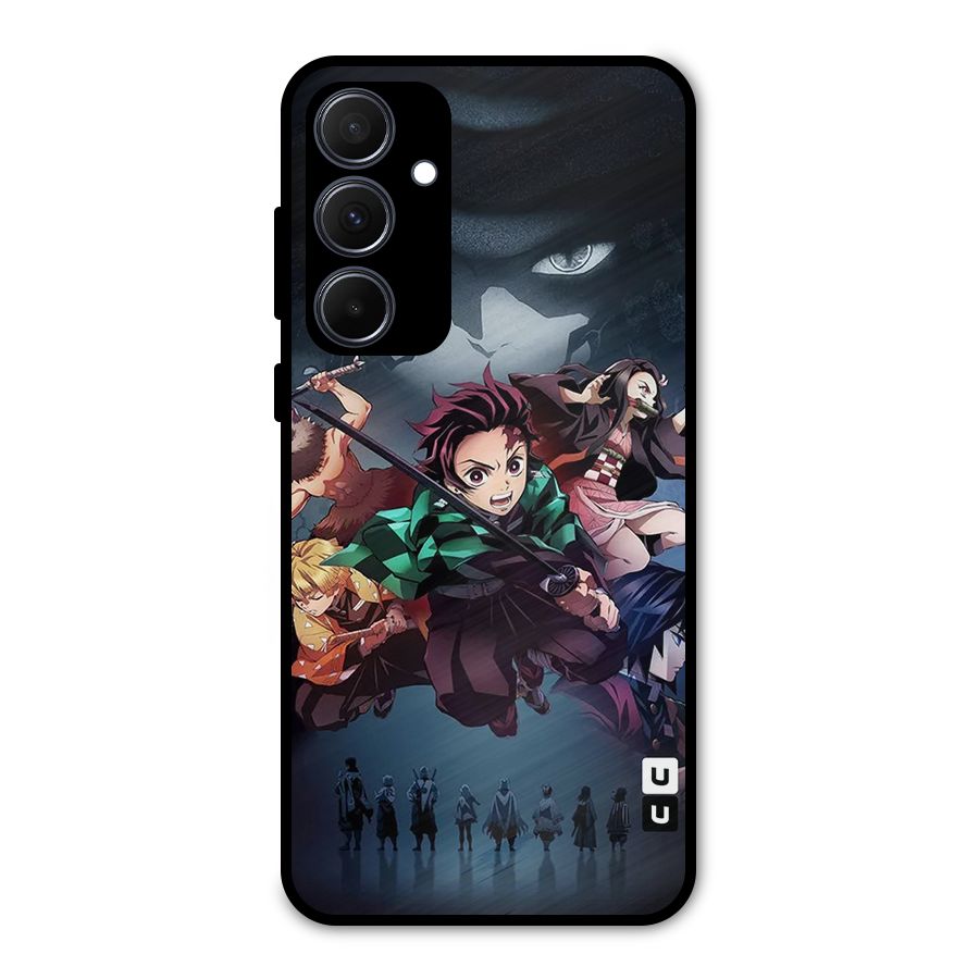 Team Demon Slayer Metal Back Case for Galaxy A35