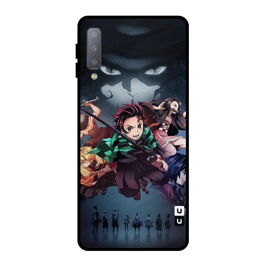 Team Demon Slayer Metal Back Case for Galaxy A7 (2018)