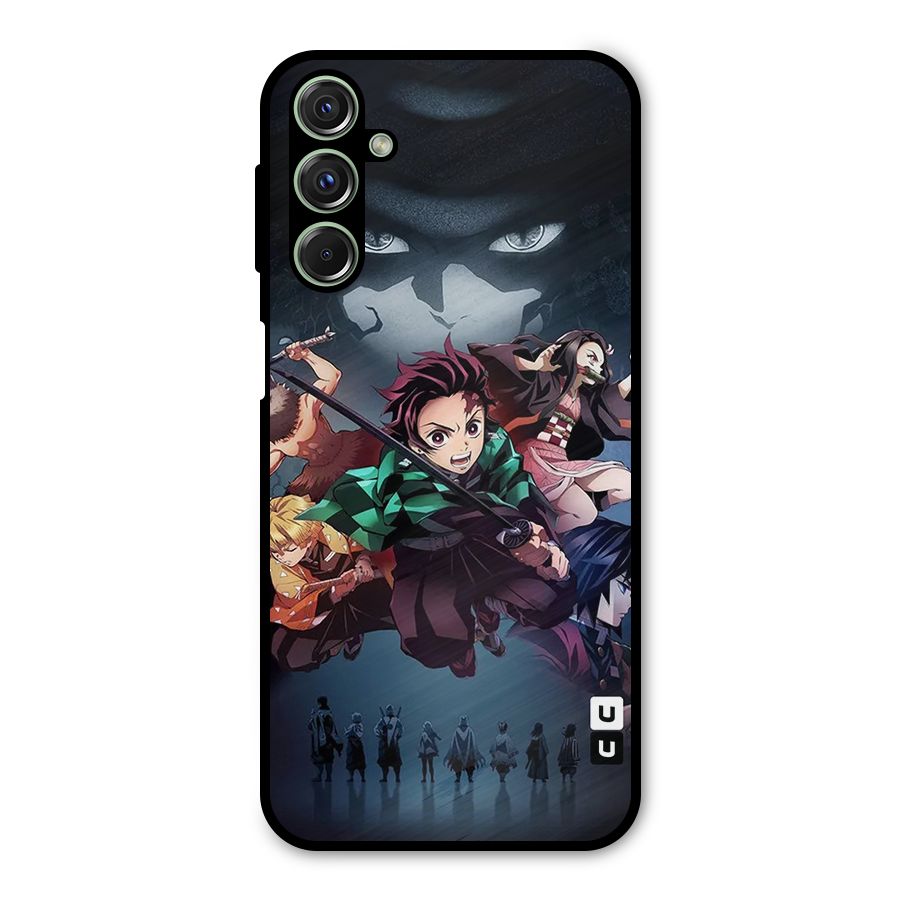 Team Demon Slayer Metal Back Case for Galaxy F34