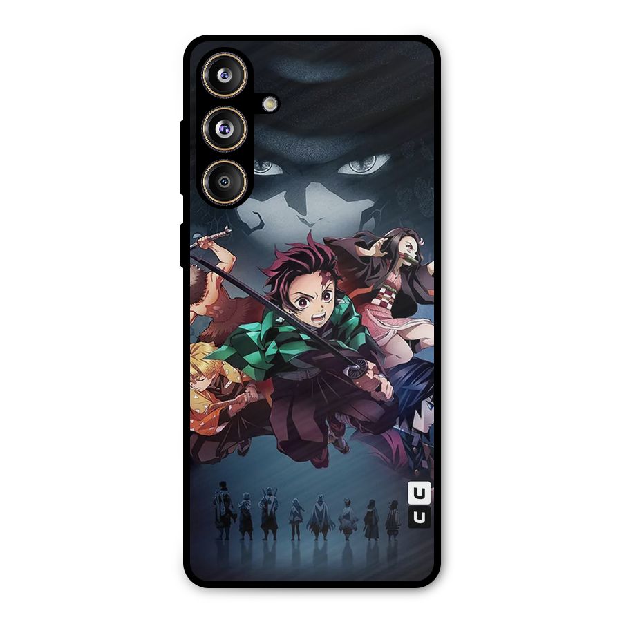 Team Demon Slayer Metal Back Case for Galaxy F55
