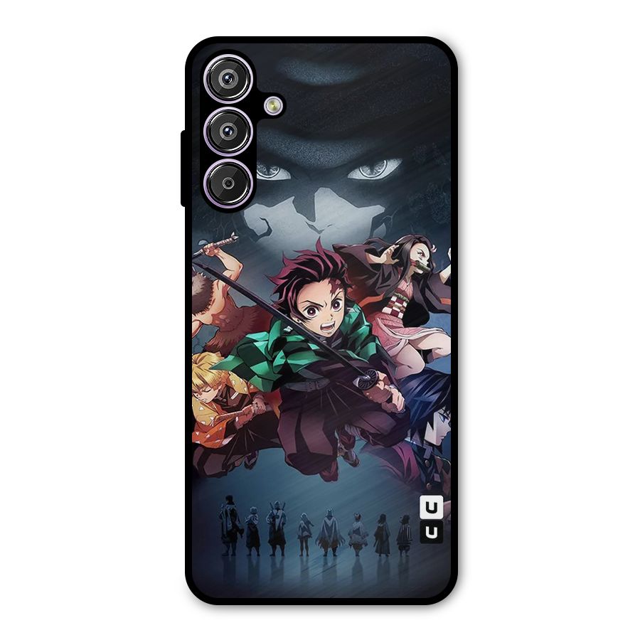 Team Demon Slayer Metal Back Case for Galaxy M15