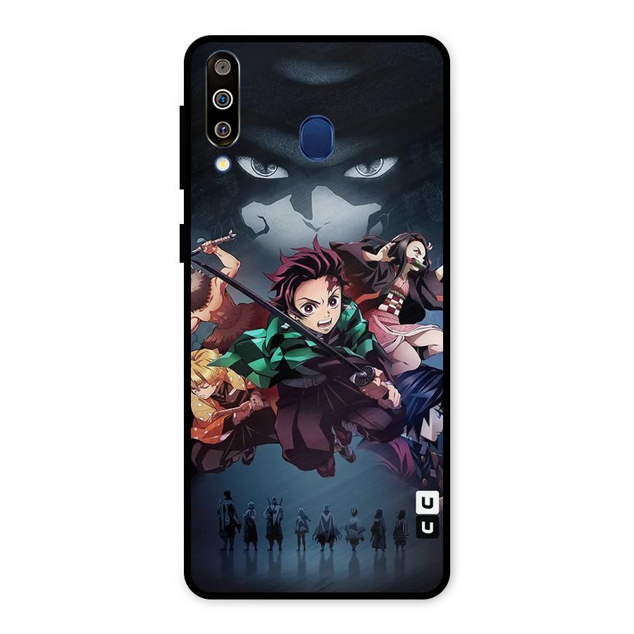 Team Demon Slayer Metal Back Case for Galaxy M30