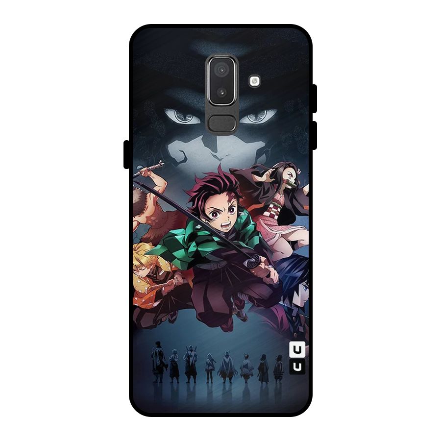 Team Demon Slayer Metal Back Case for Galaxy On8 (2018)