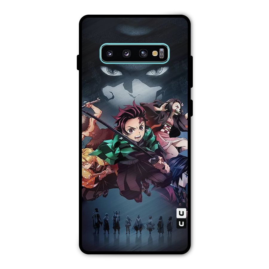 Team Demon Slayer Metal Back Case for Galaxy S10 Plus