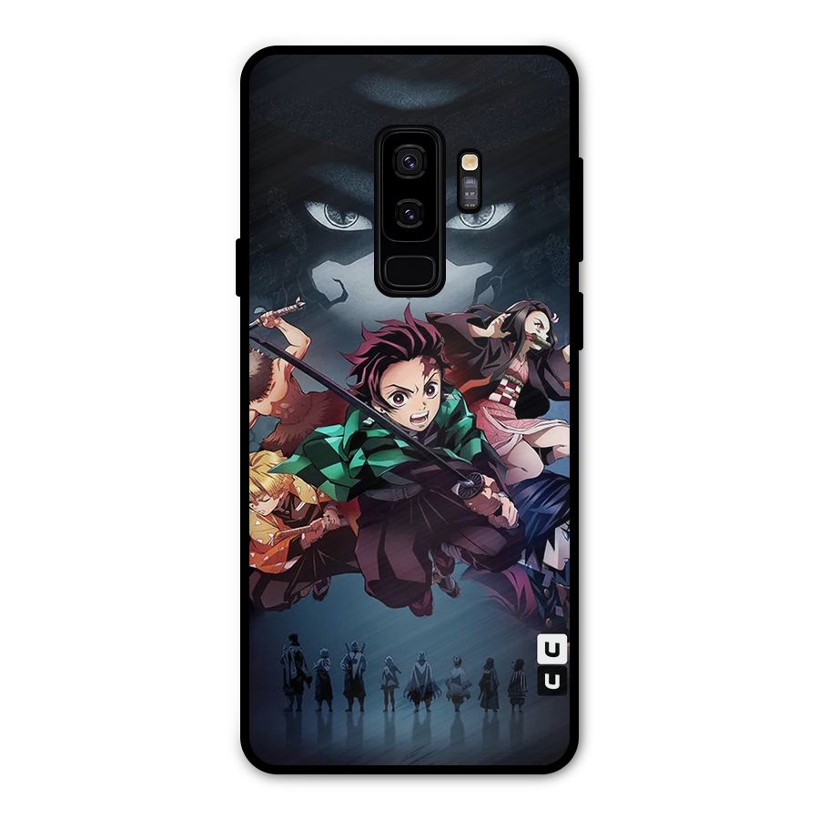 Team Demon Slayer Metal Back Case for Galaxy S9 Plus