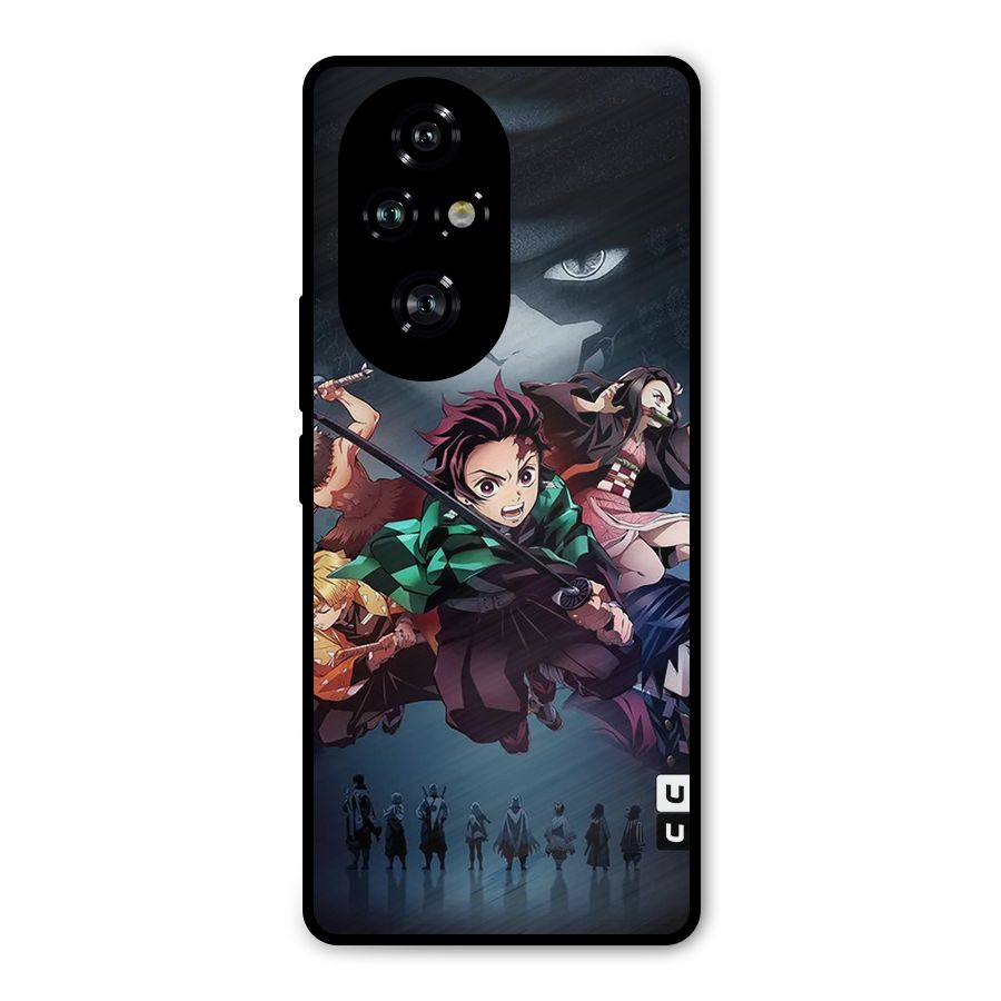 Team Demon Slayer Metal Back Case for Honor 200 Pro