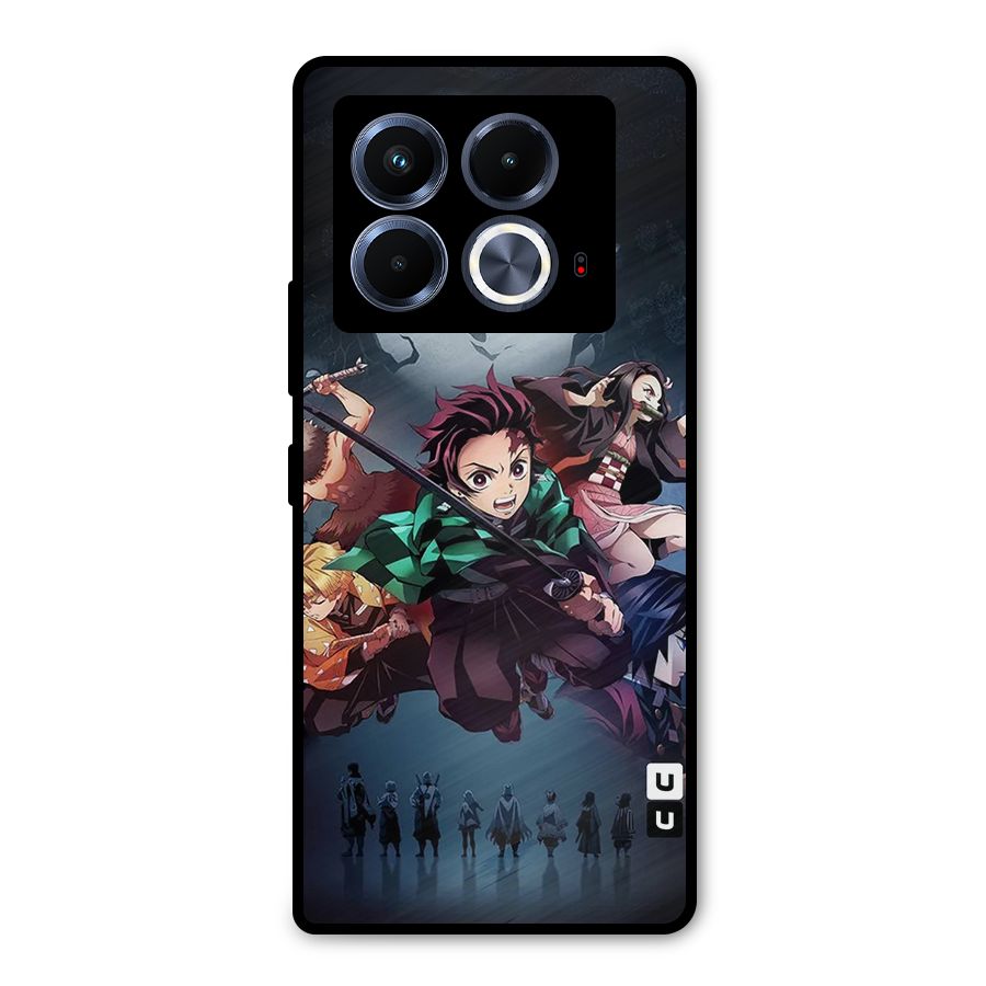 Team Demon Slayer Metal Back Case for Infinix Note 40 5G