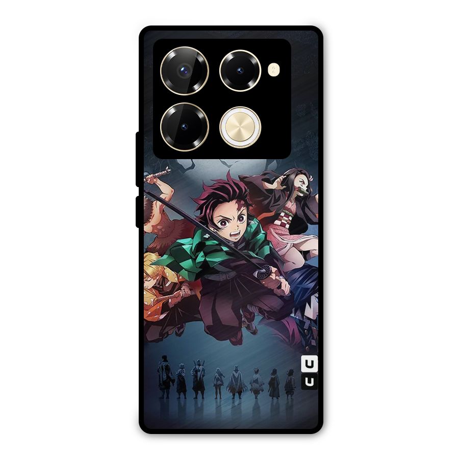 Team Demon Slayer Metal Back Case for Infinix Note 40 Pro