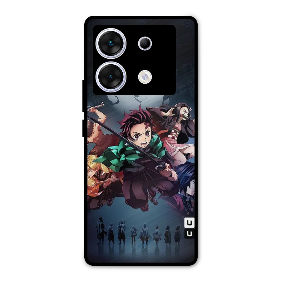 Team Demon Slayer Metal Back Case for Infinix Zero 30 5G