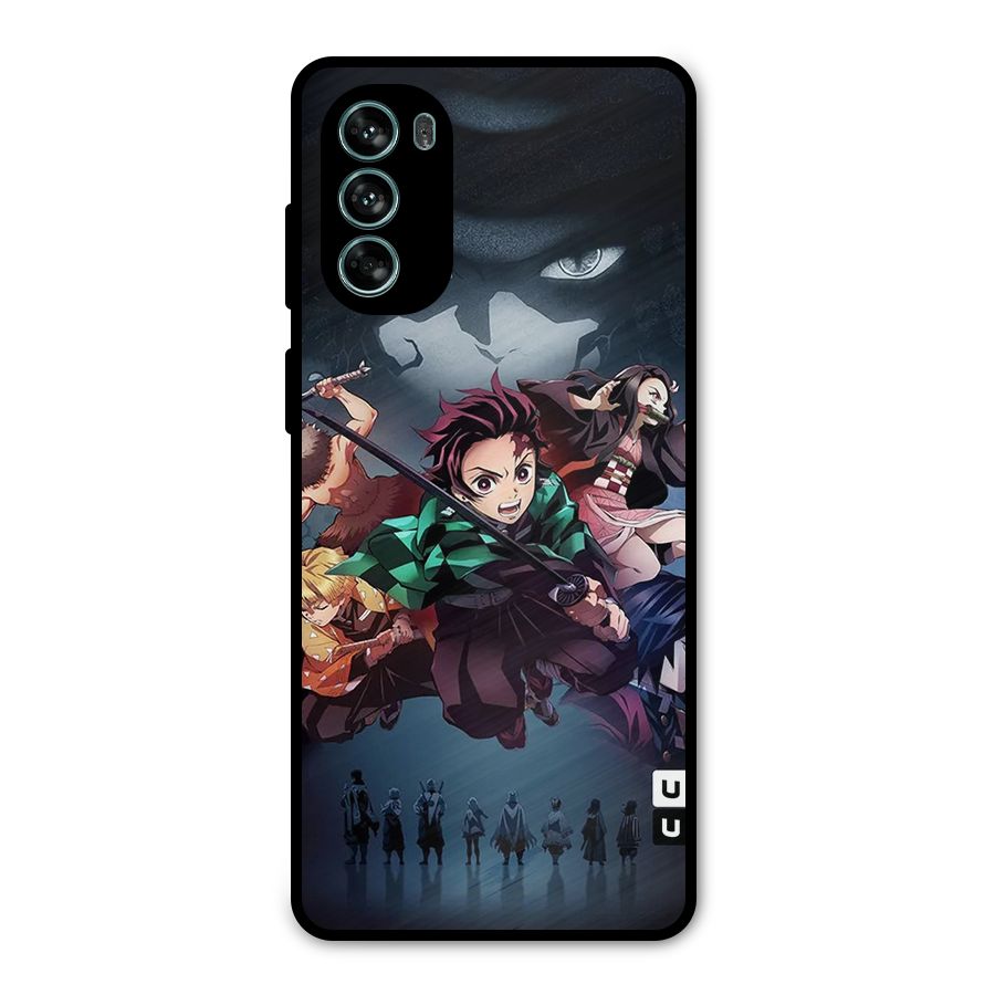 Team Demon Slayer Metal Back Case for Moto G62
