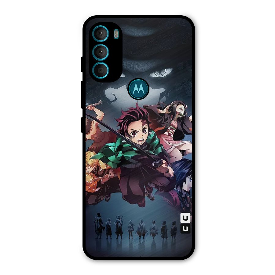 Team Demon Slayer Metal Back Case for Moto G71 5G