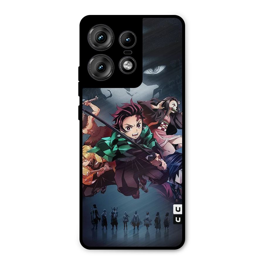 Team Demon Slayer Metal Back Case for Motorola Edge 50 Pro