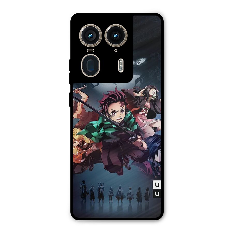 Team Demon Slayer Metal Back Case for Motorola Edge 50 Ultra