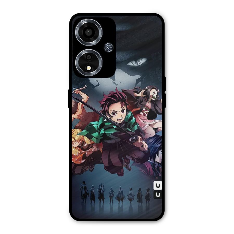 Team Demon Slayer Metal Back Case for Oppo A59