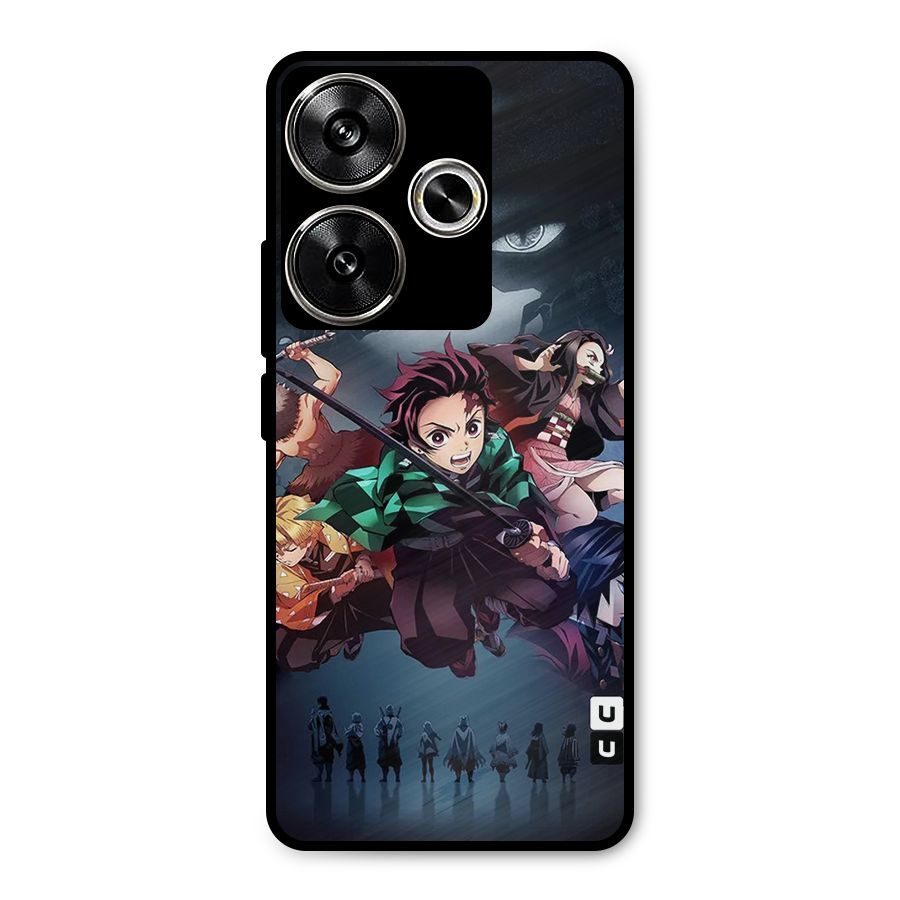 Team Demon Slayer Metal Back Case for Poco F6