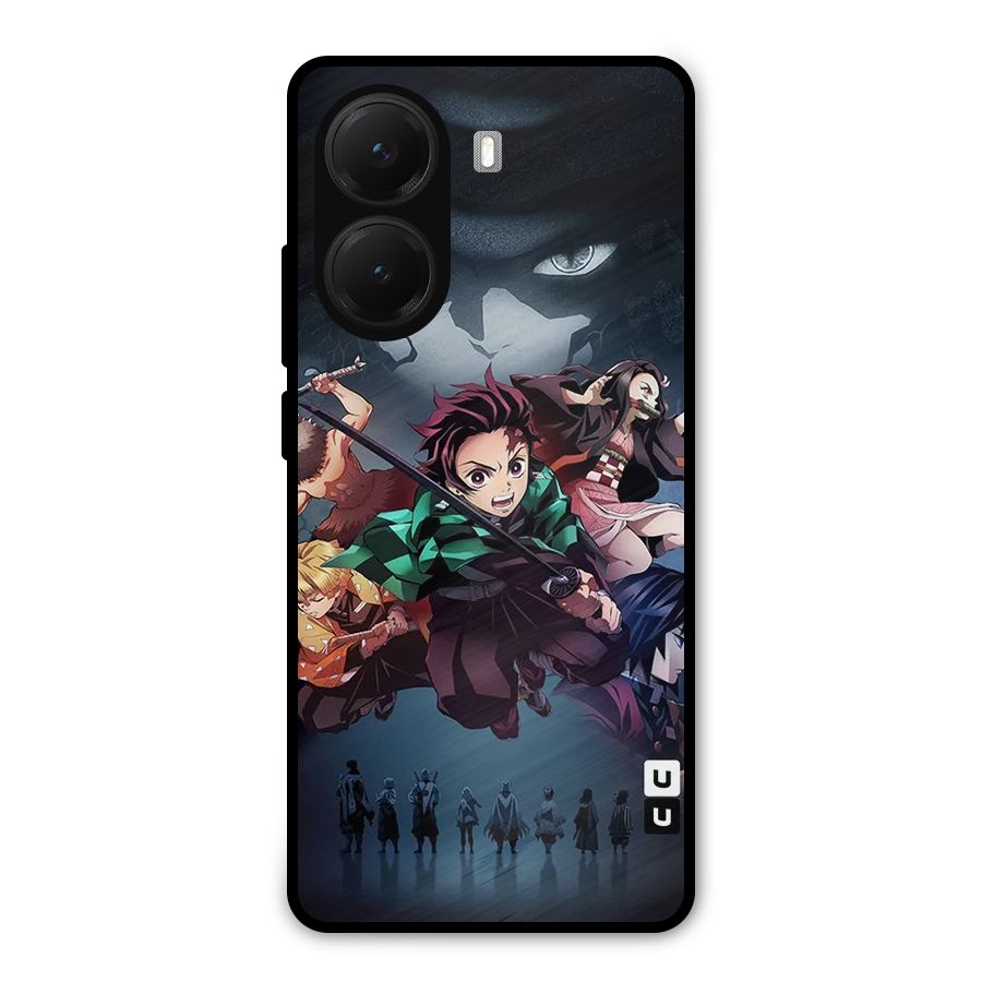 Team Demon Slayer Metal Back Case for Poco X7 Pro