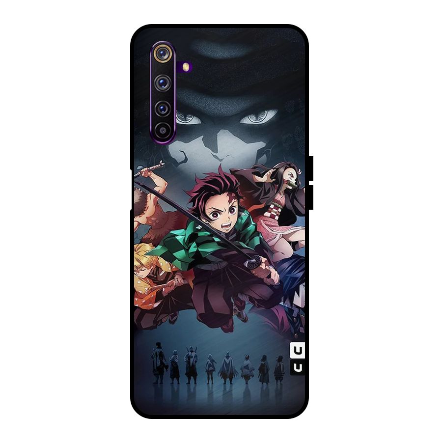 Team Demon Slayer Metal Back Case for Realme 6 Pro