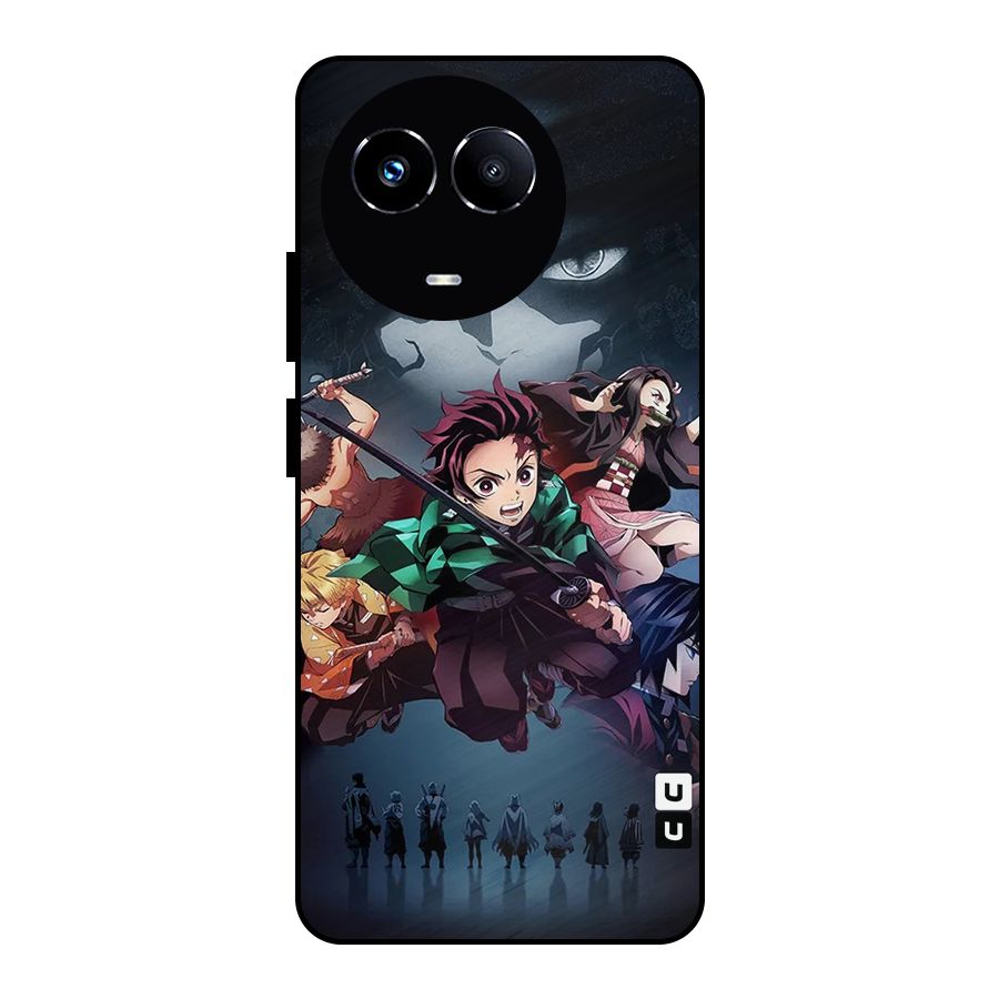 Team Demon Slayer Metal Back Case for Realme Narzo 60X
