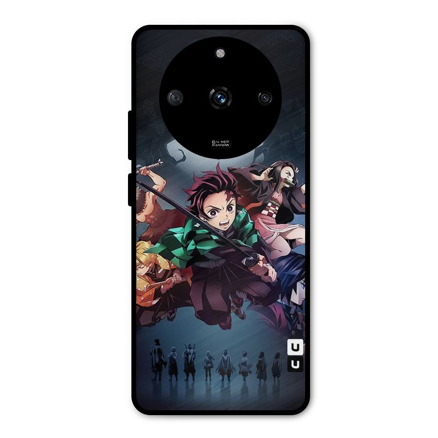 Team Demon Slayer Metal Back Case for Realme Narzo 60 5G