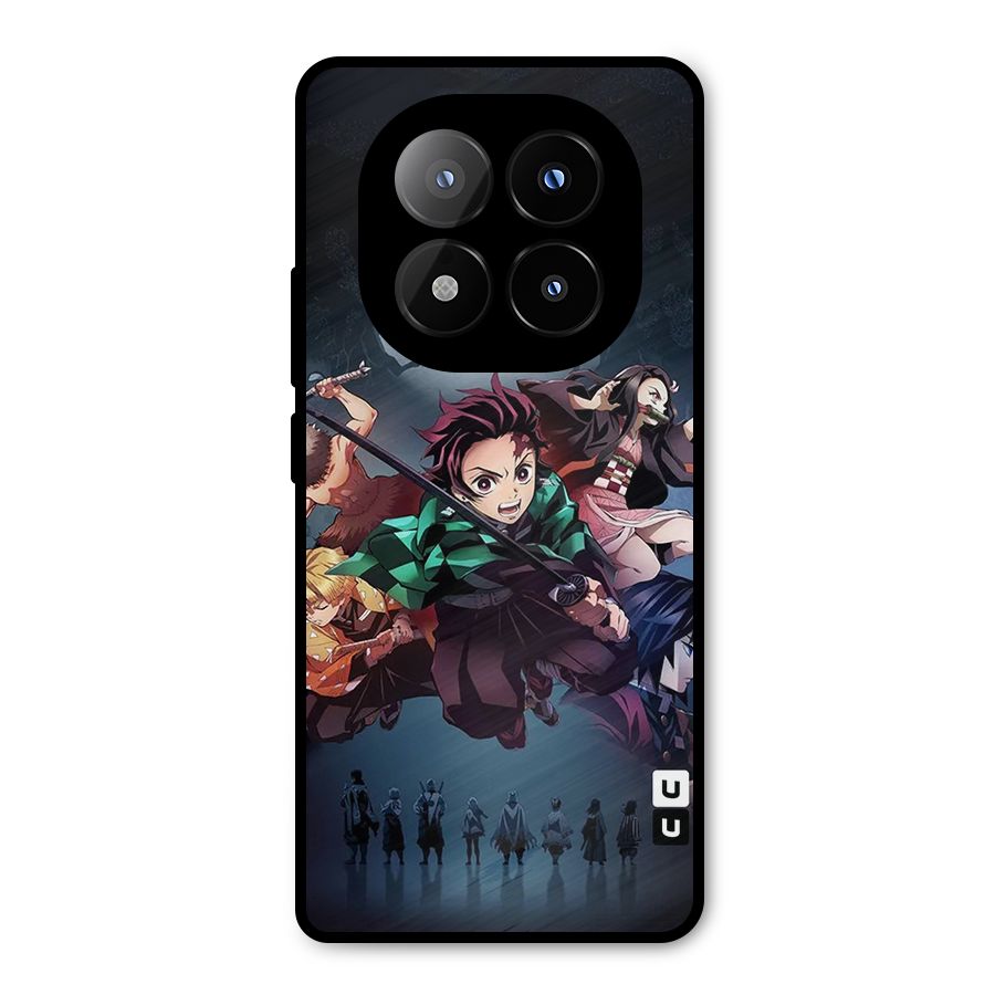 Team Demon Slayer Metal Back Case for Redmi Note 14 Pro Plus 5G