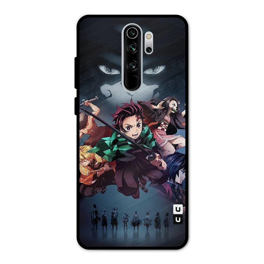 Team Demon Slayer Metal Back Case for Redmi Note 8 Pro