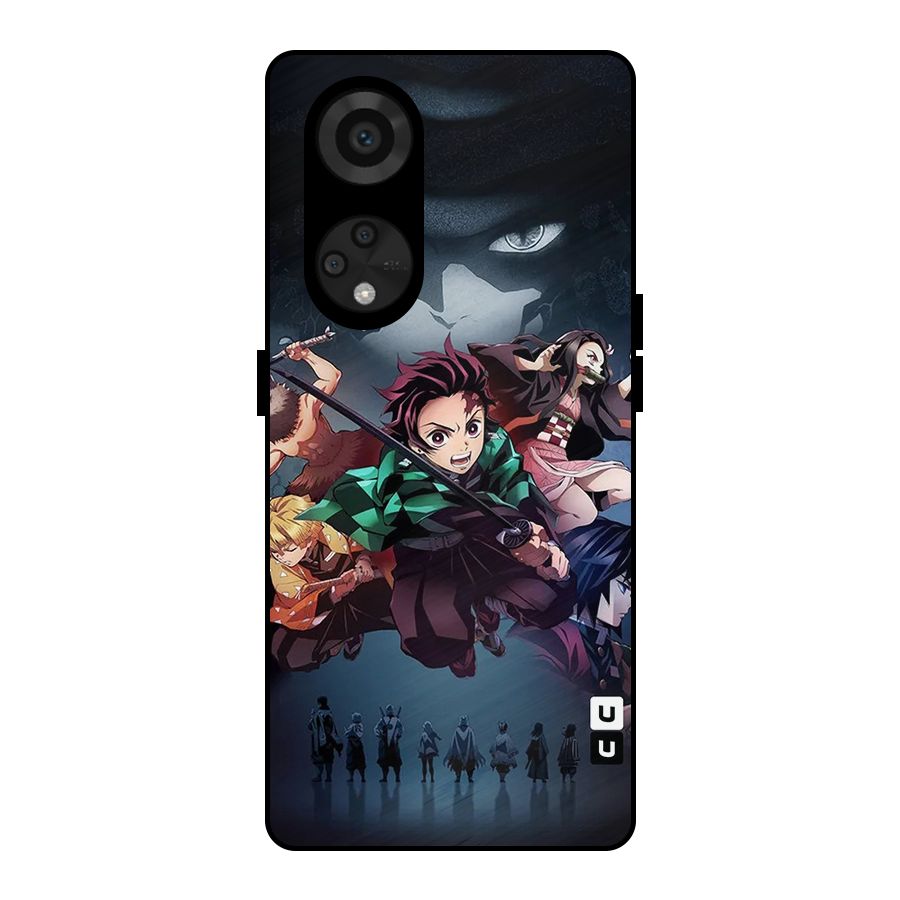 Team Demon Slayer Metal Back Case for Reno8 T 5G