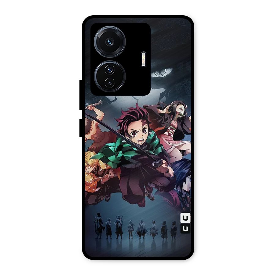 Team Demon Slayer Metal Back Case for Vivo T1 Pro
