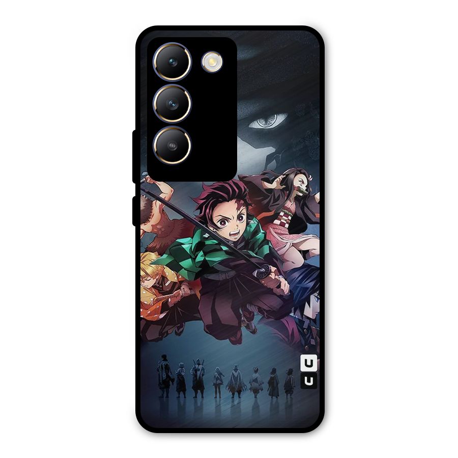 Team Demon Slayer Metal Back Case for Vivo T3 5G