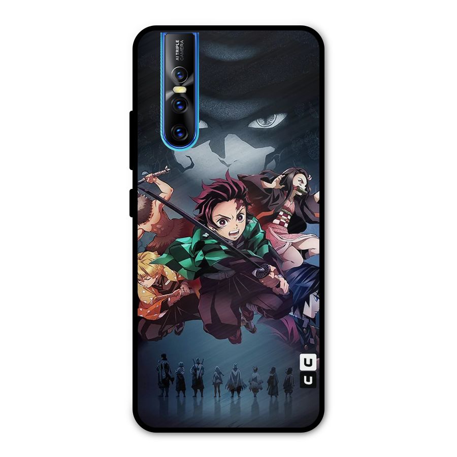 Team Demon Slayer Metal Back Case for Vivo V15 Pro