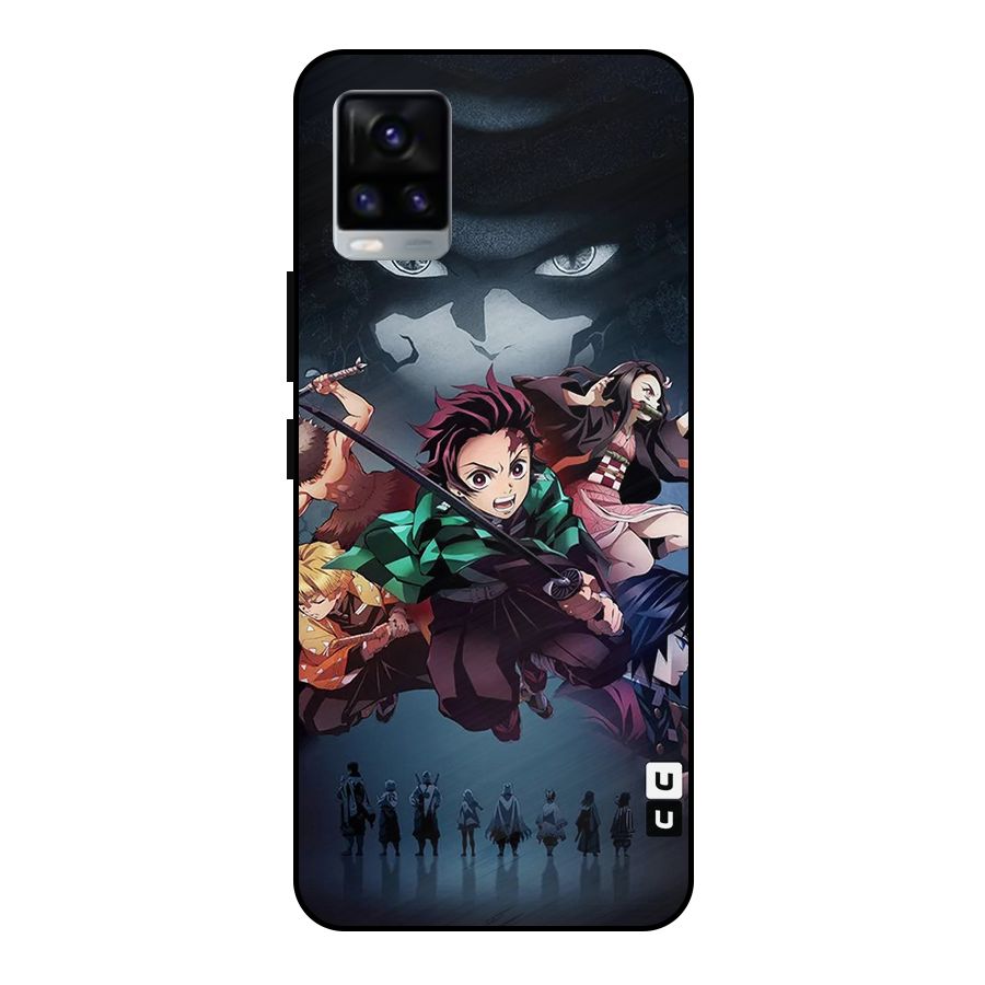 Team Demon Slayer Metal Back Case for Vivo V20