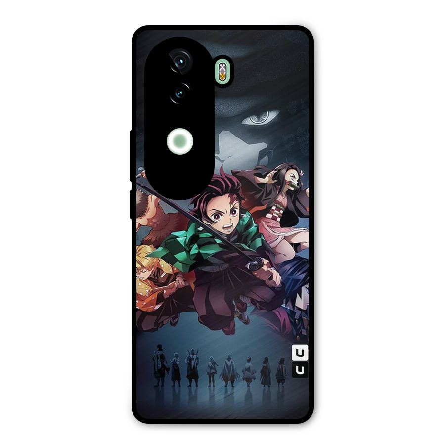 Team Demon Slayer Metal Back Case for Vivo V40e