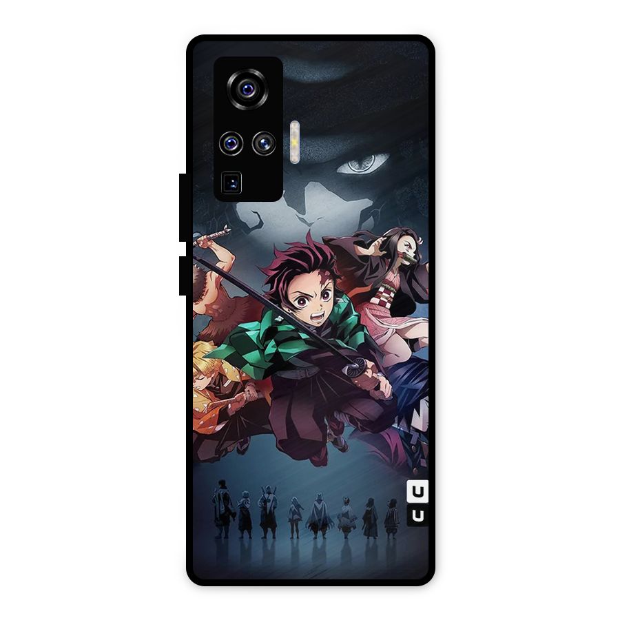 Team Demon Slayer Metal Back Case for Vivo X50 Pro