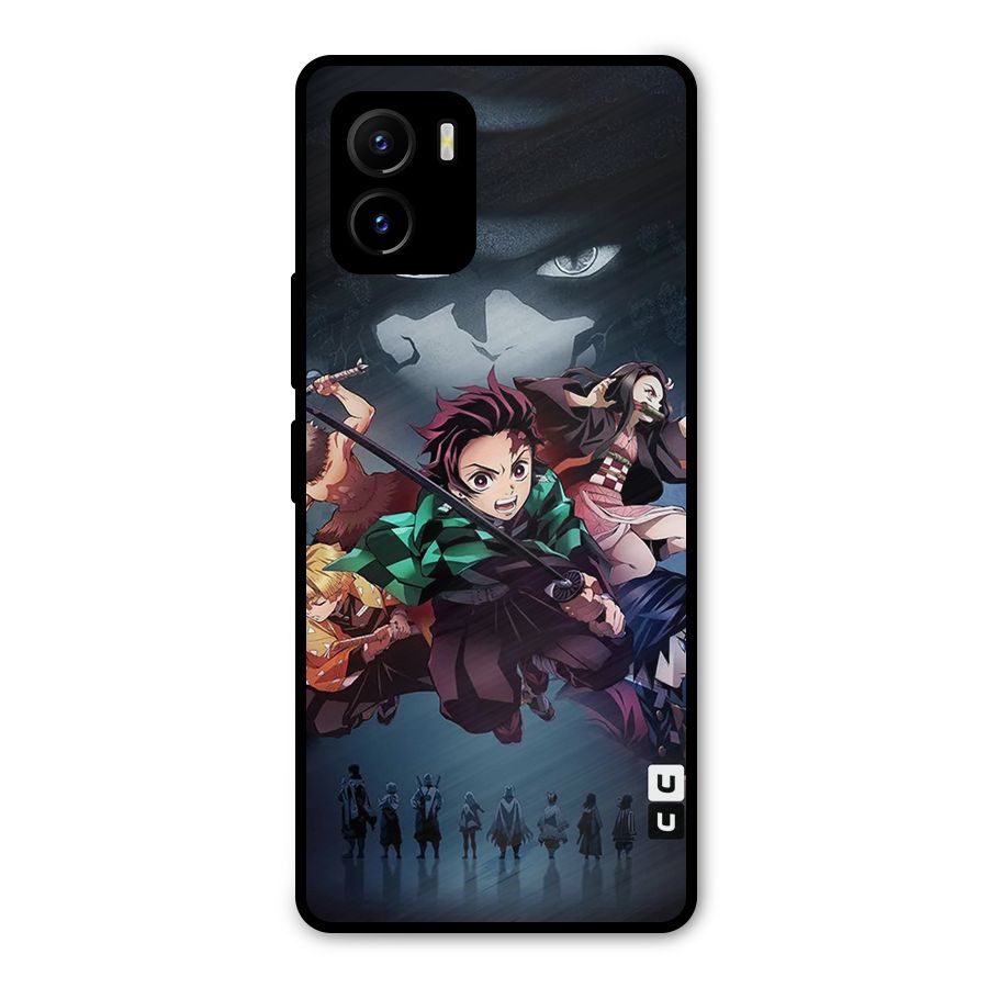 Team Demon Slayer Metal Back Case for Vivo Y15s