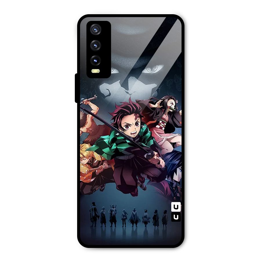 Team Demon Slayer Metal Back Case for Vivo Y20g