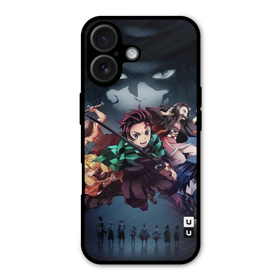 Team Demon Slayer Metal Back Case for iPhone 16