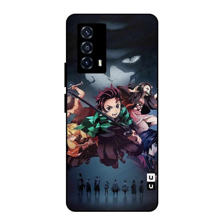 Team Demon Slayer Metal Back Case for iQOO Z5