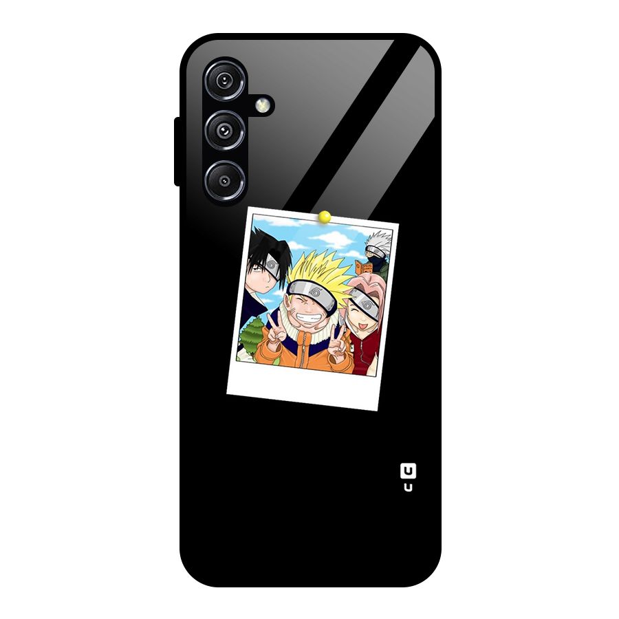 Team Kakashi Cute Glass Back Case for Galaxy M34 5G